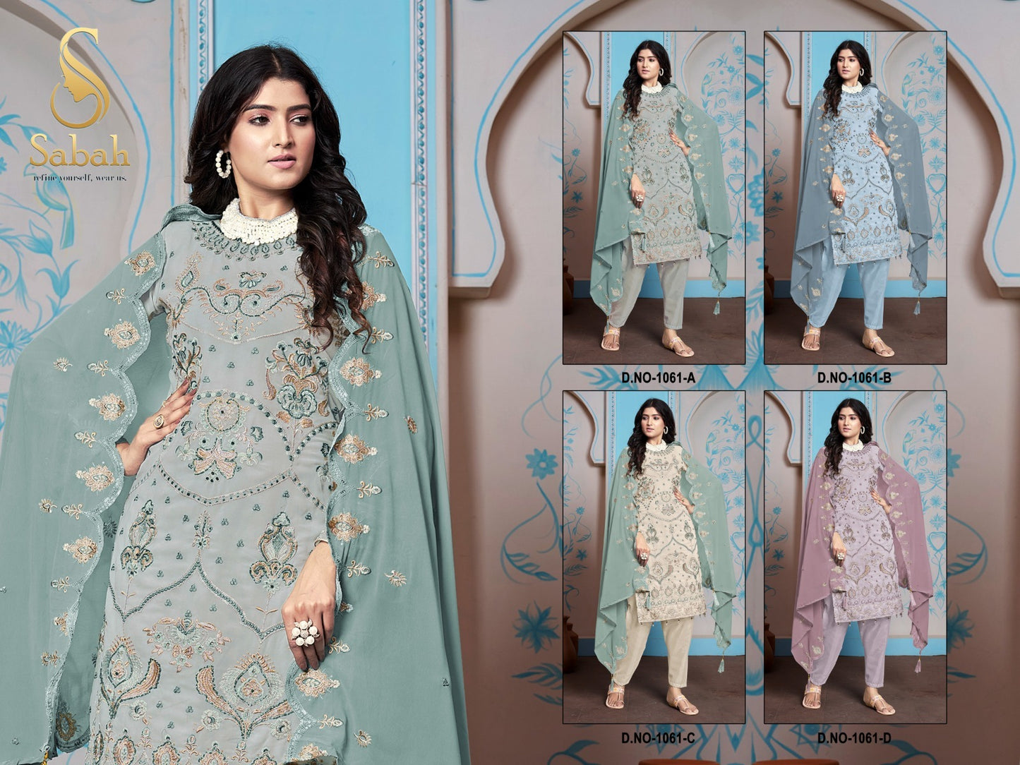 Zaira Sabah Fox Georgette Pakistani Salwar Suits Wholesaler India
