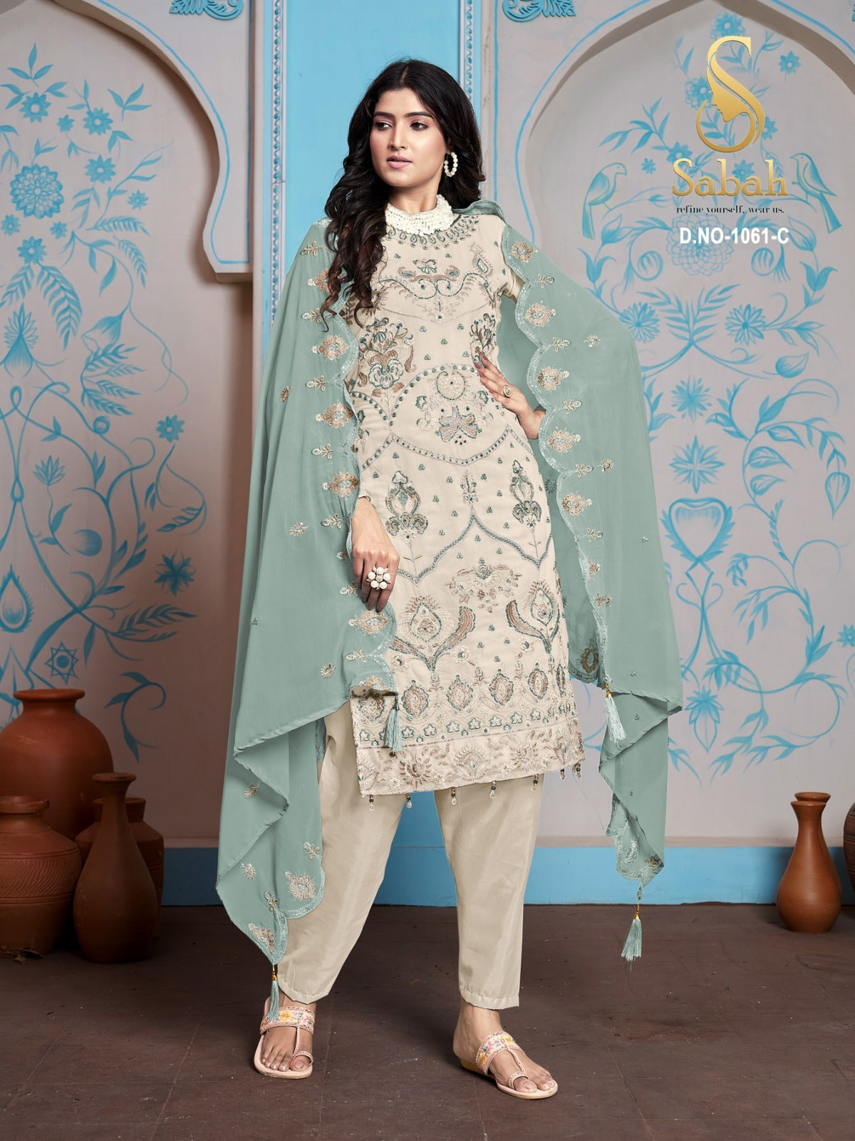Zaira Sabah Fox Georgette Pakistani Salwar Suits Wholesaler India