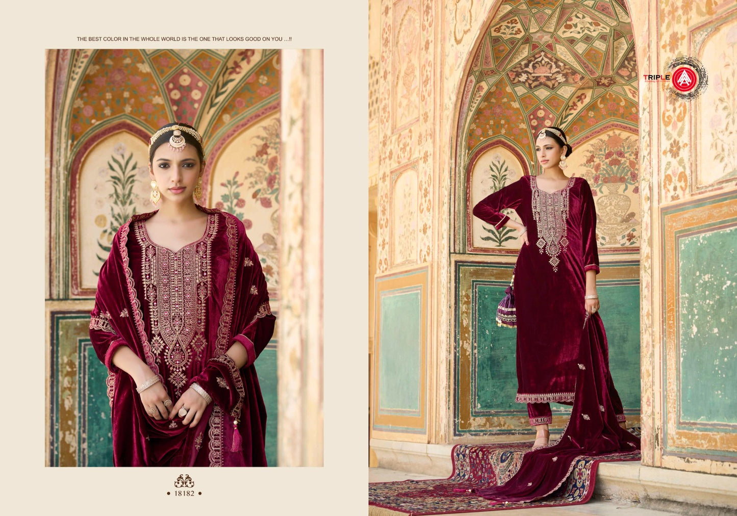 Zanaar Triple Aaa Viscose Velvet Suits Wholesaler India