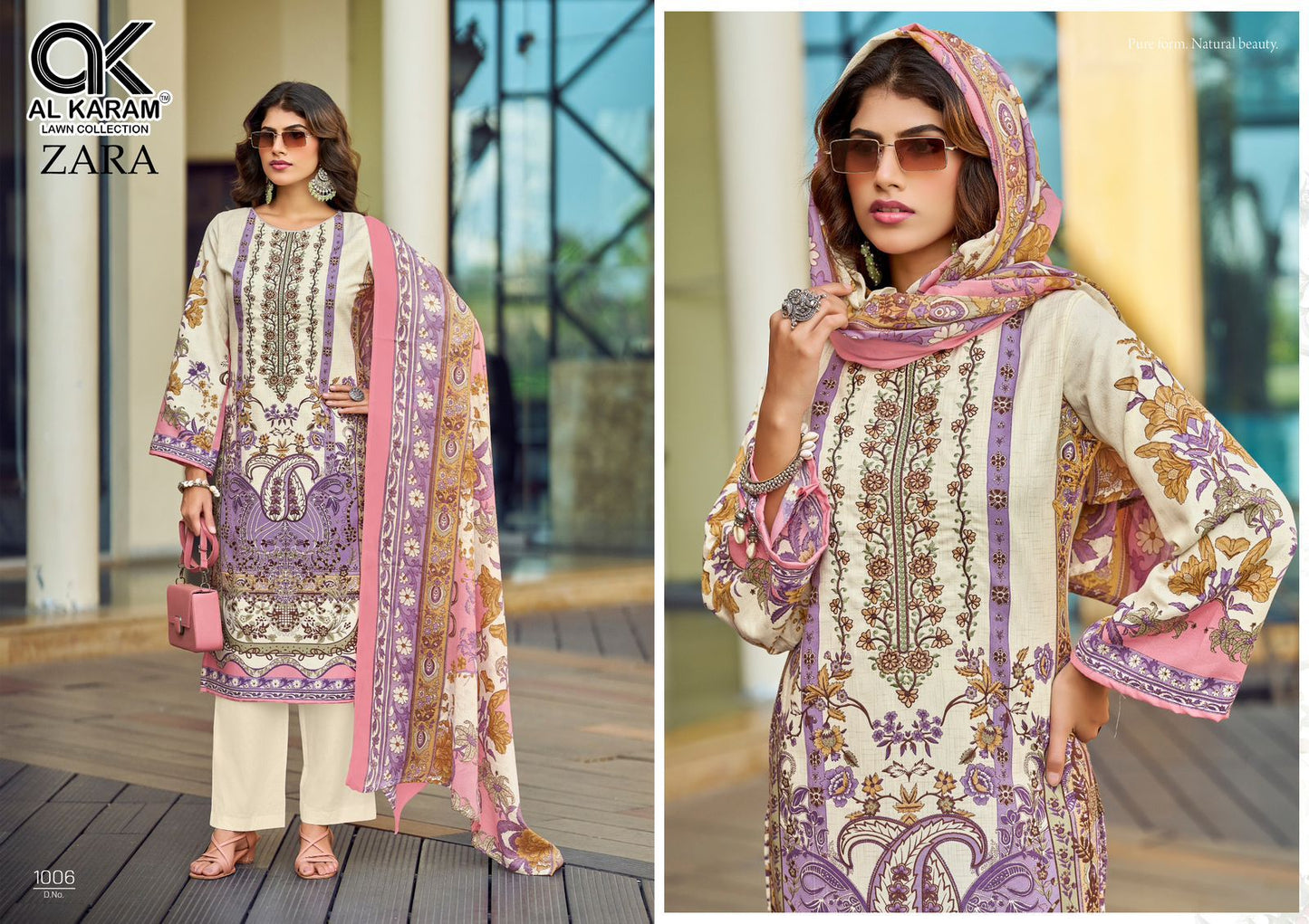 Zara Al Karam Cotton Rayon Karachi Salwar Suits Exporter Ahmedabad