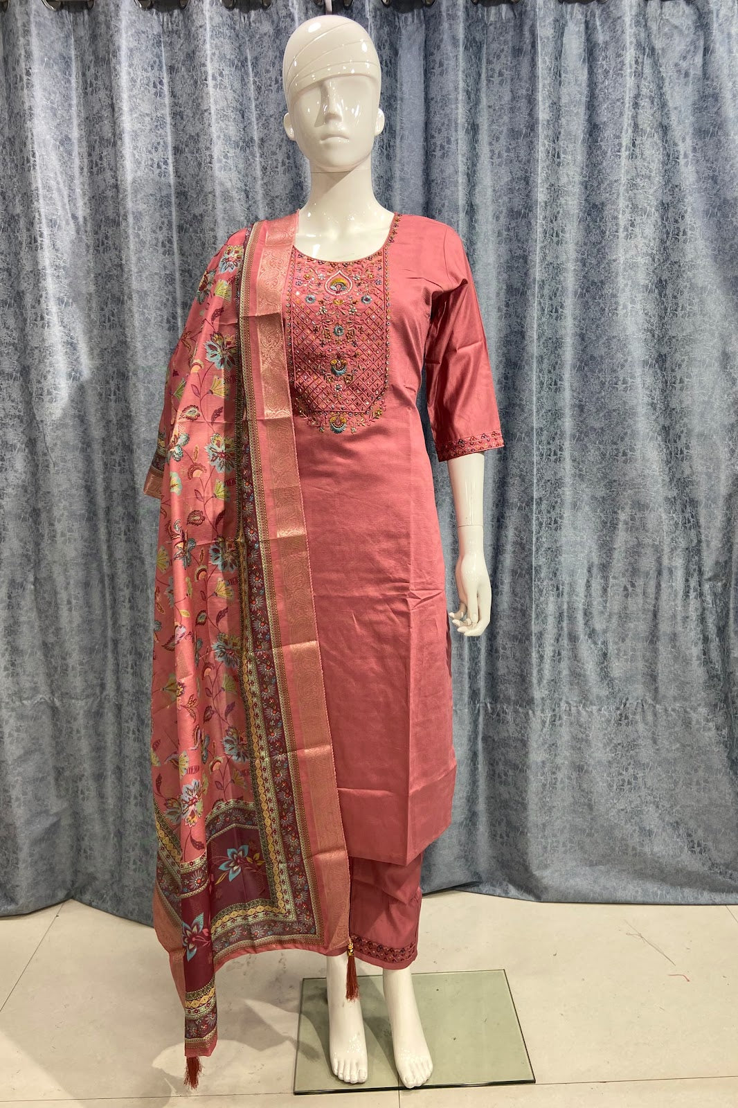 Zara Slub Mittoo Readymade Pant Style Suits Wholesale