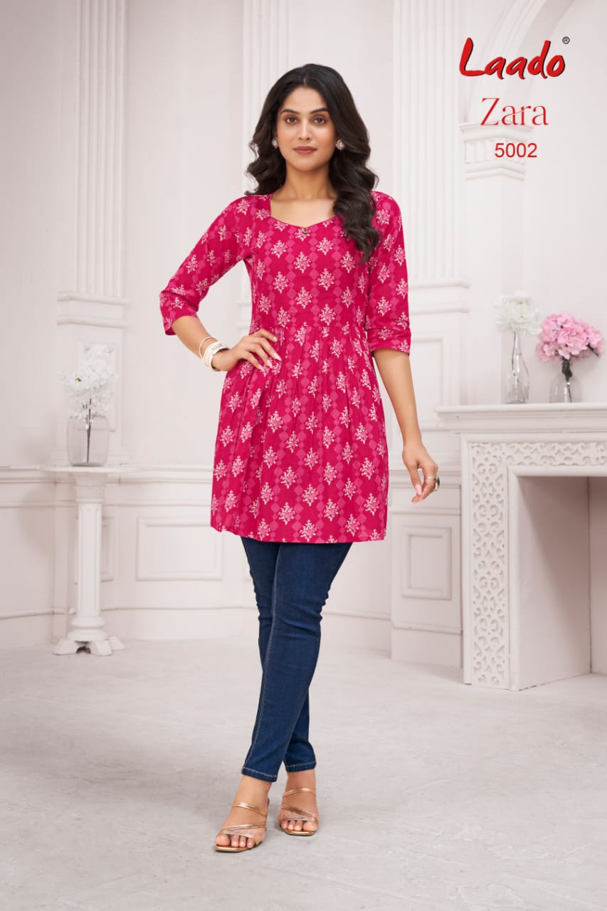 Zara Vol 5 Laado Cotton Designer Long Top Exporter India