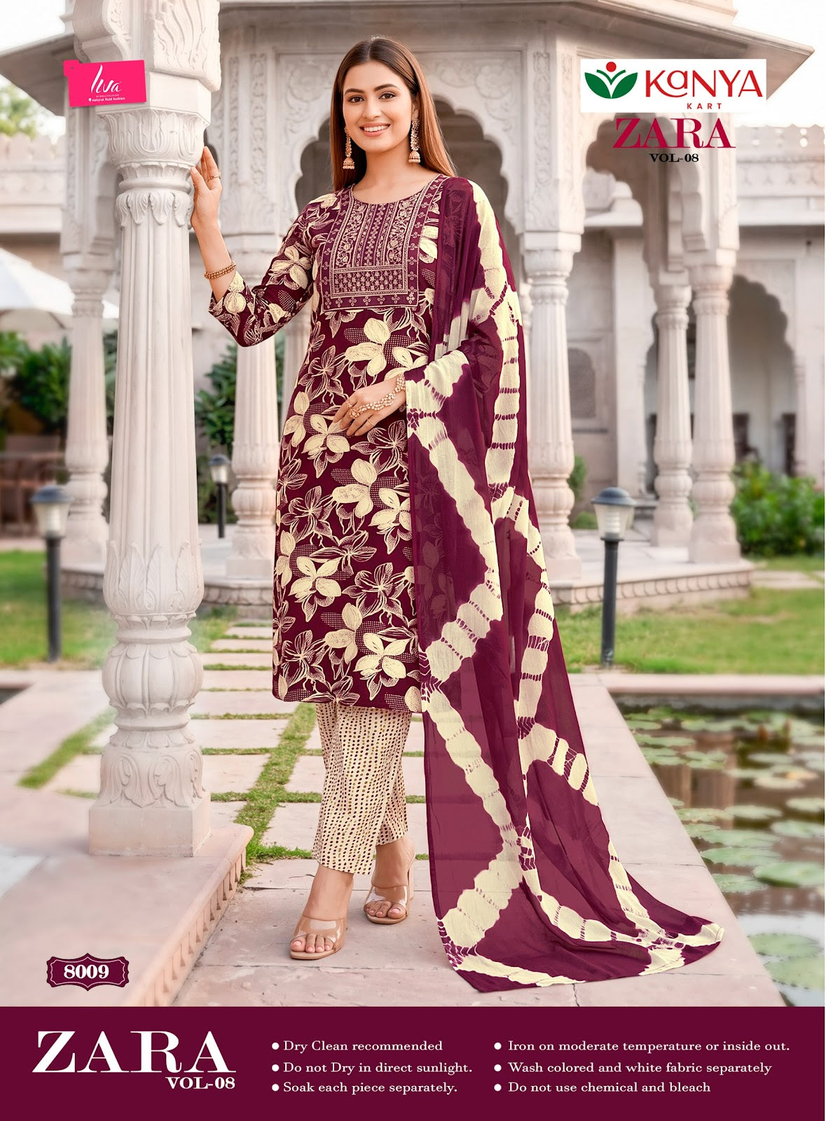 Zara Vol 8 Kanya Kart Rayon Readymade Pant Style Suits Wholesale Price