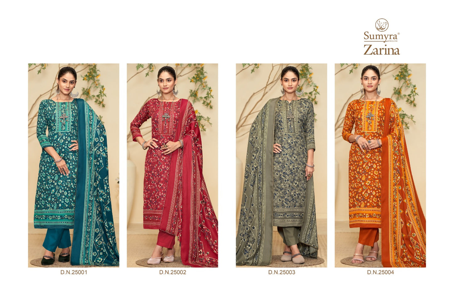 Zarina Radhika Fashion Sumyra Pashmina Suits Wholesale Price