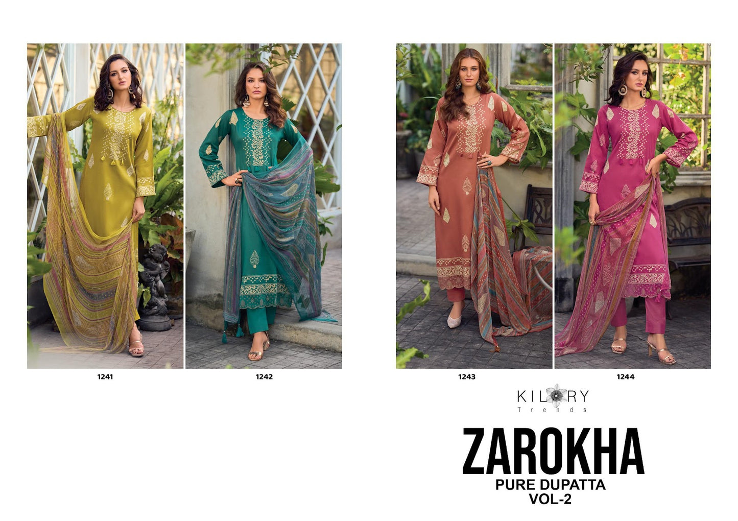 Zarokha 2 Kilory Jam Cotton Pant Style Suits Wholesale Price