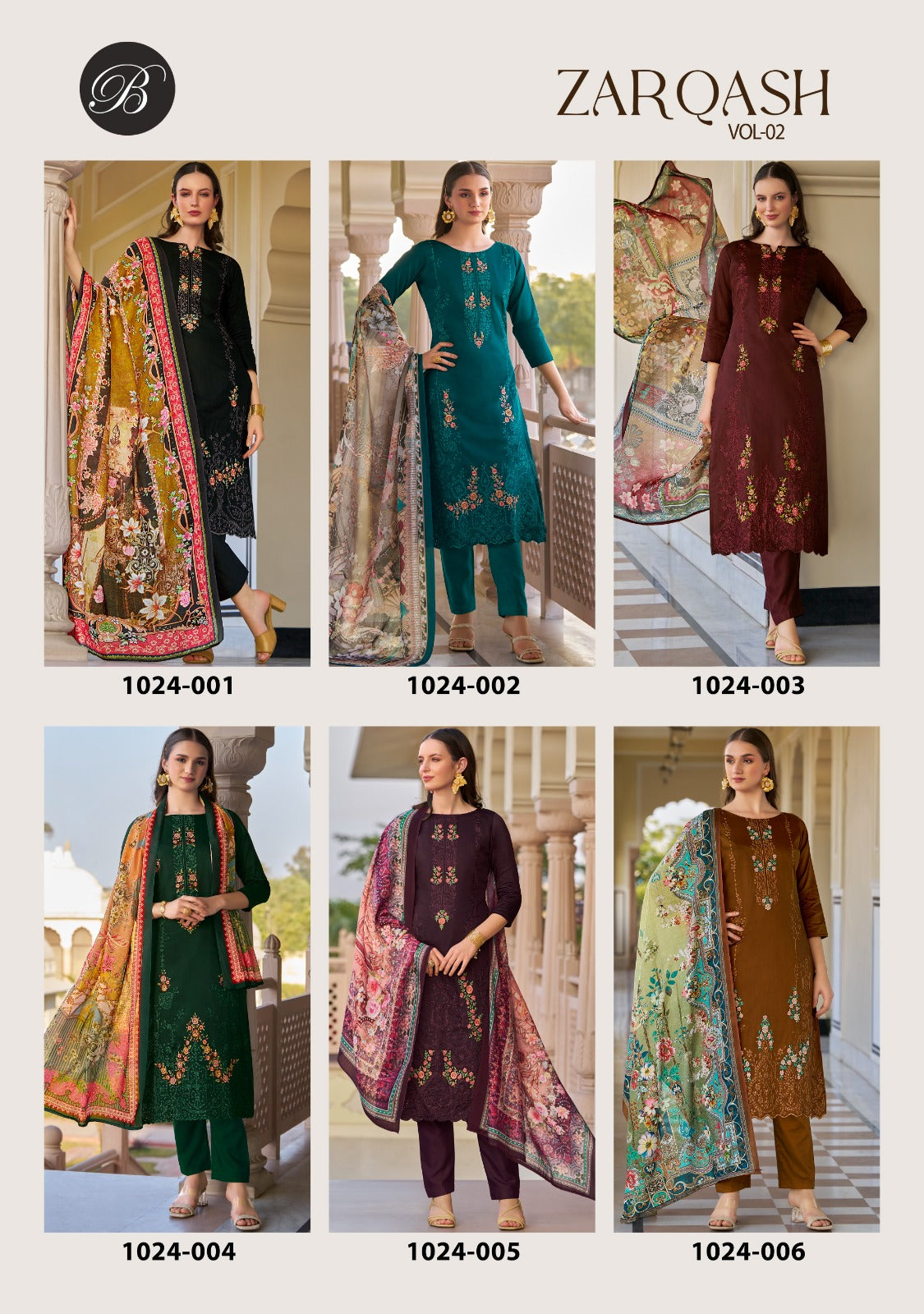 Zarqash Vol 2 Belliza Designer Studio Heavy Jaam Karachi Salwar Suits Manufacturer Ahmedabad