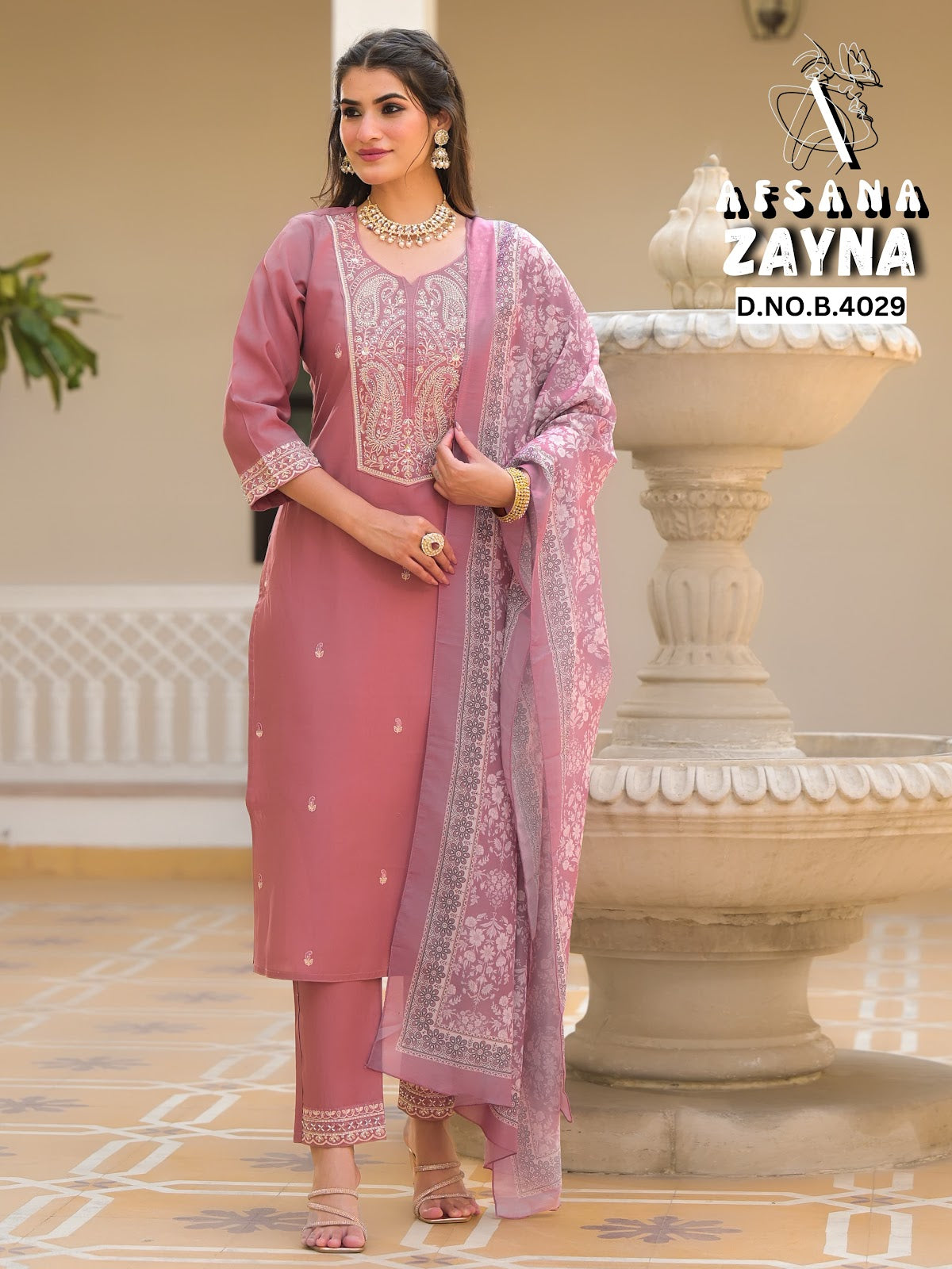 Zayna Afsana Roman Pakistani Readymade Suits Supplier