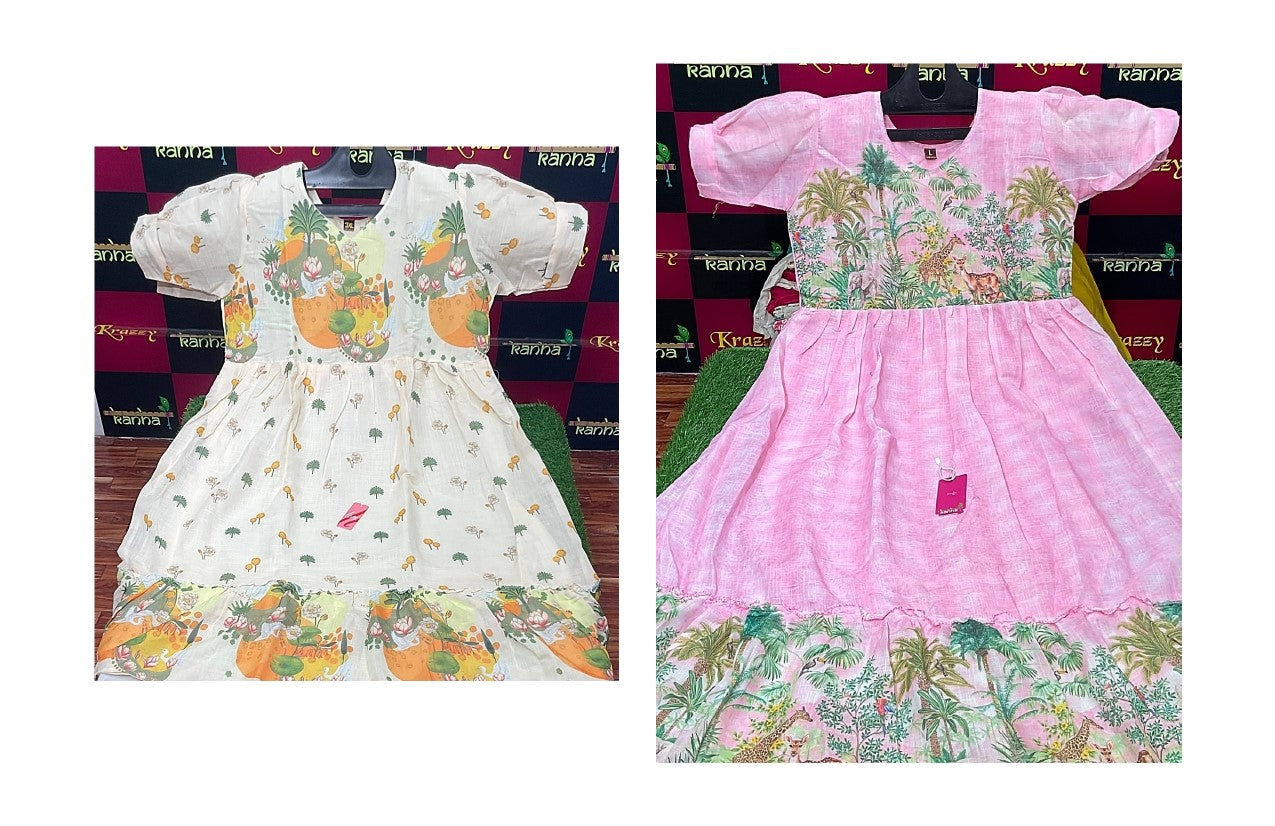 Zee 181025 Kanha Linen Anarkali Kurtis Supplier