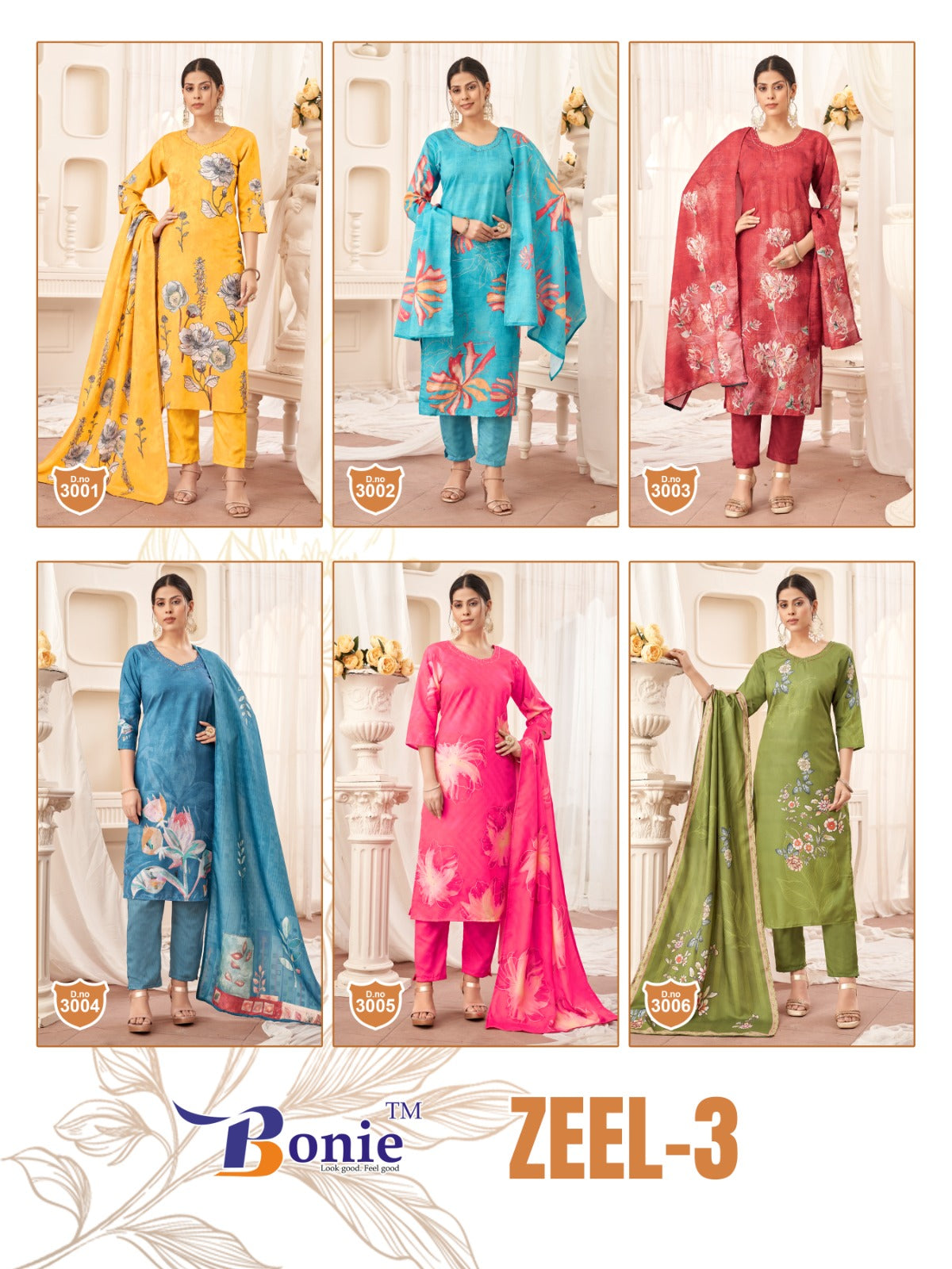 Zeel 3 Bonie Rayon Readymade Pant Style Suits Manufacturer Ahmedabad