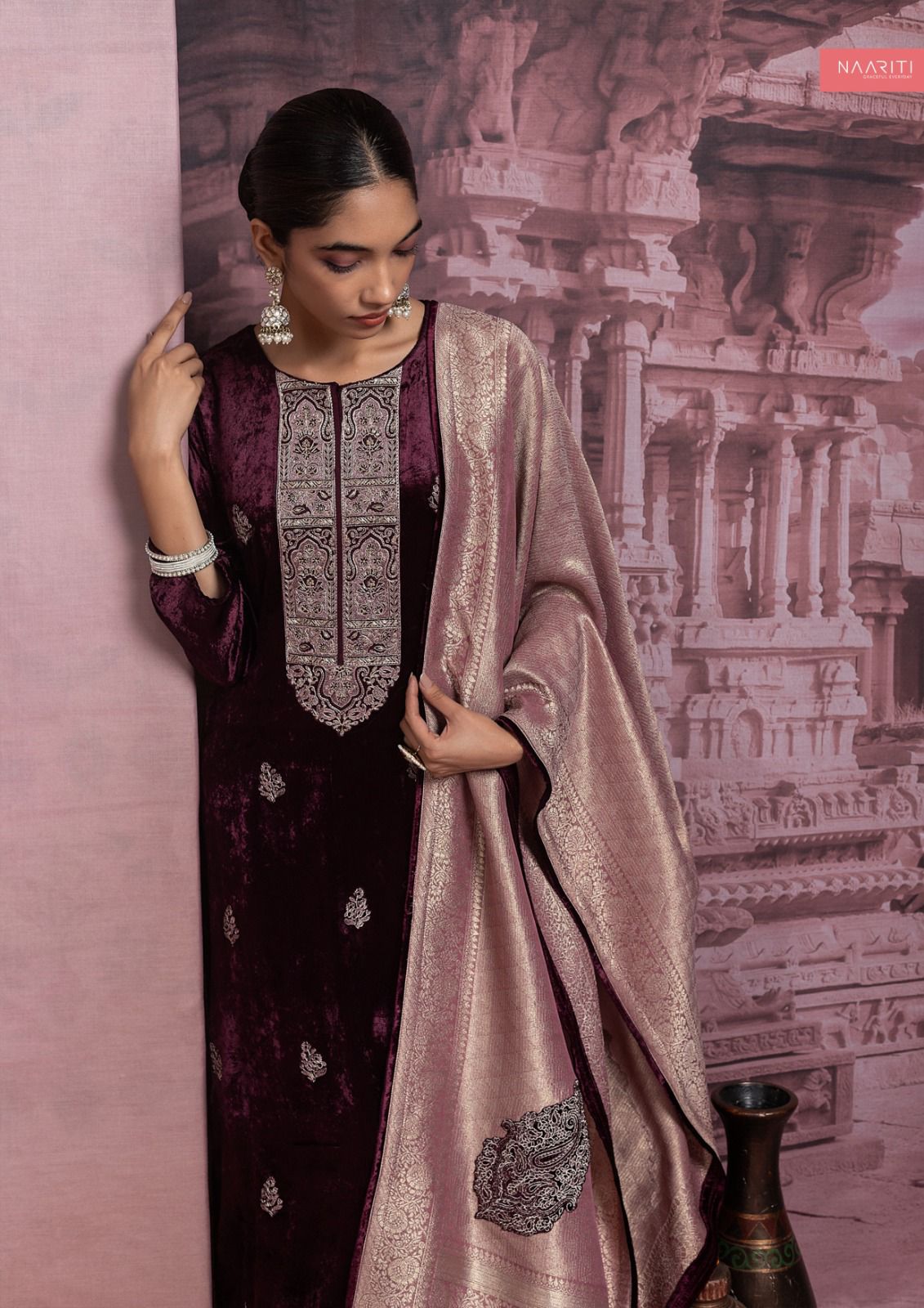 Zeenat Naariti Velvet Suits Supplier