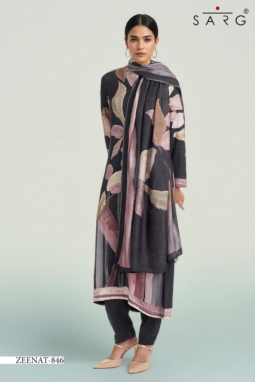 Zeenat Sarg Cotton Lawn Pant Style Suits Wholesaler