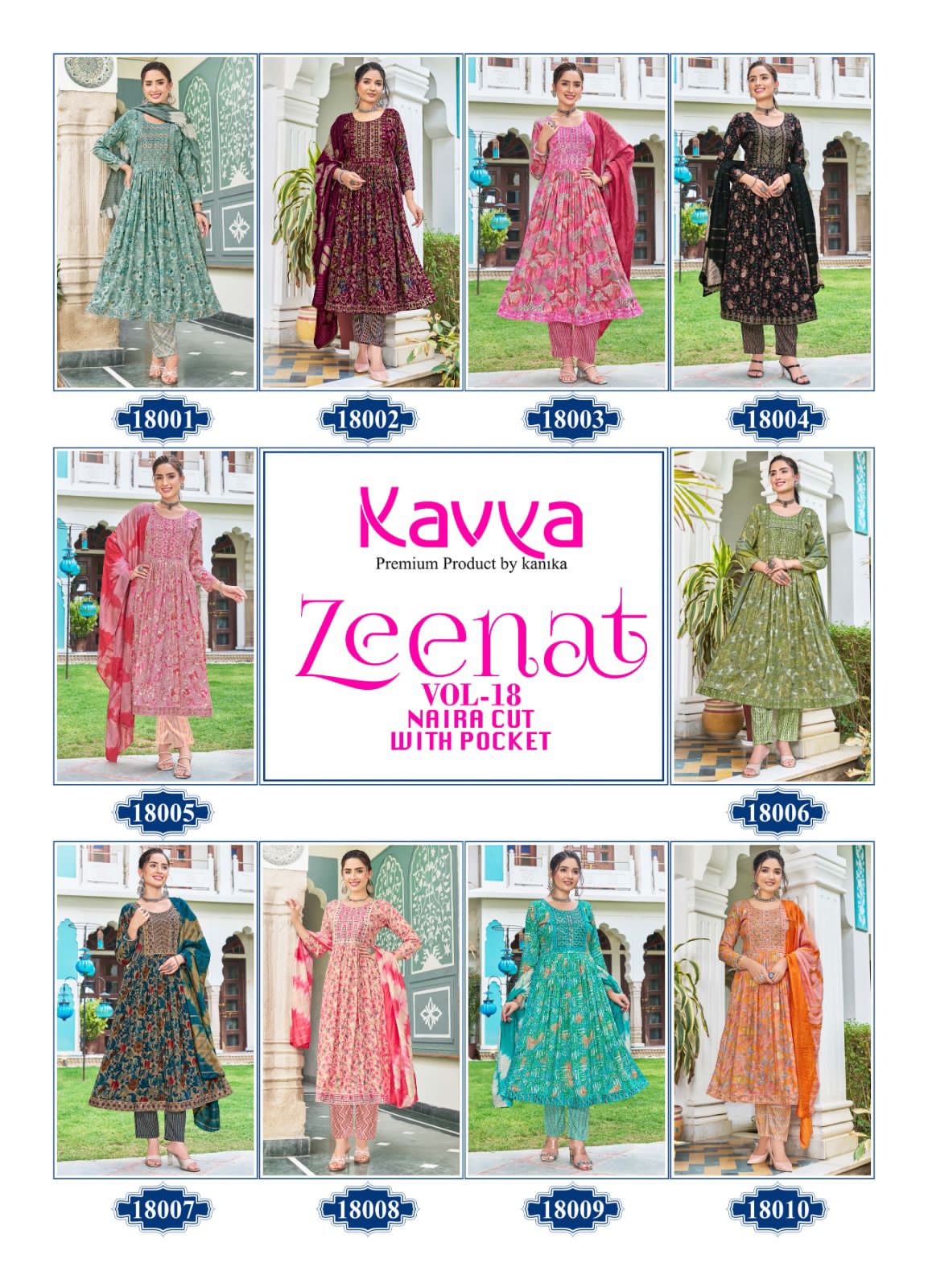 Zeenat Vol 18 Kavya Capsule Readymade Pant Style Suits Exporter Gujarat