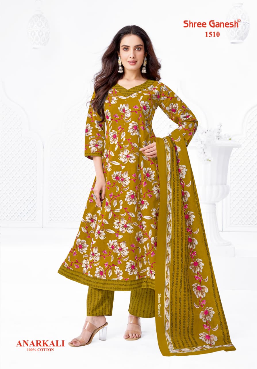 Zeenat Vol 5 Shree Ganesh Cotton Readymade Anarkali Suits Wholesale Rate