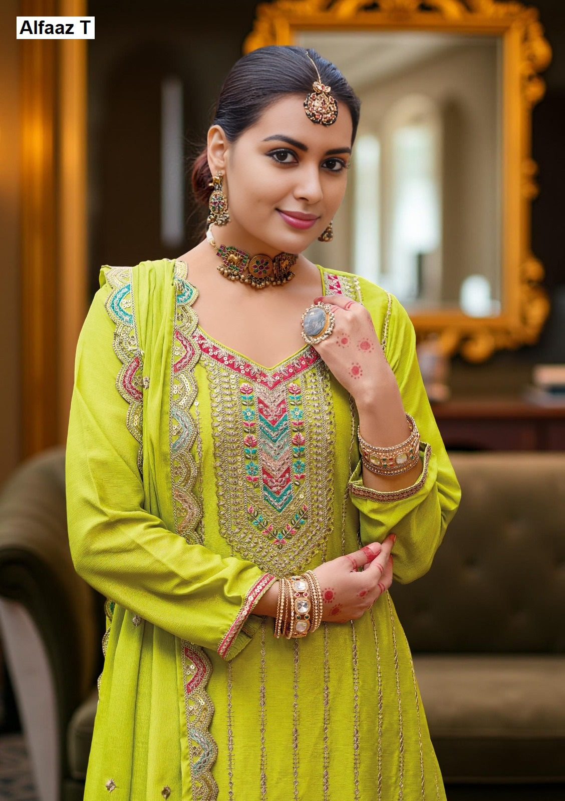 Zeeya Vol 5 Alfaaz T Chinon Readymade Plazzo Style Suits Supplier Ahmedabad