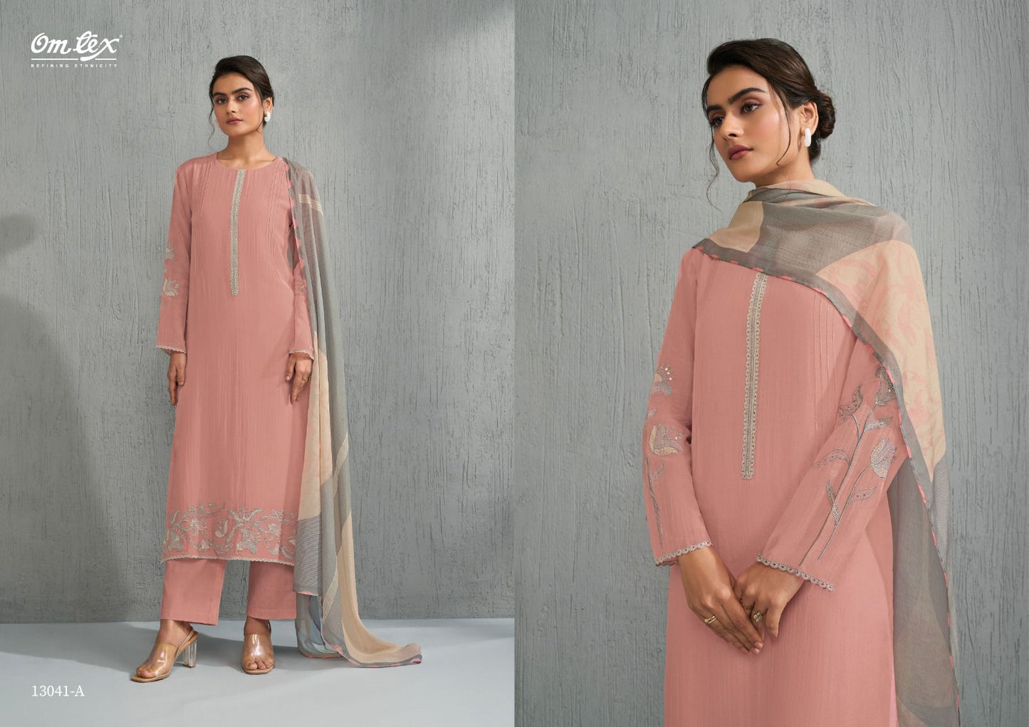 Zehra Omtex Mal Chanderi Pant Style Suits Wholesaler