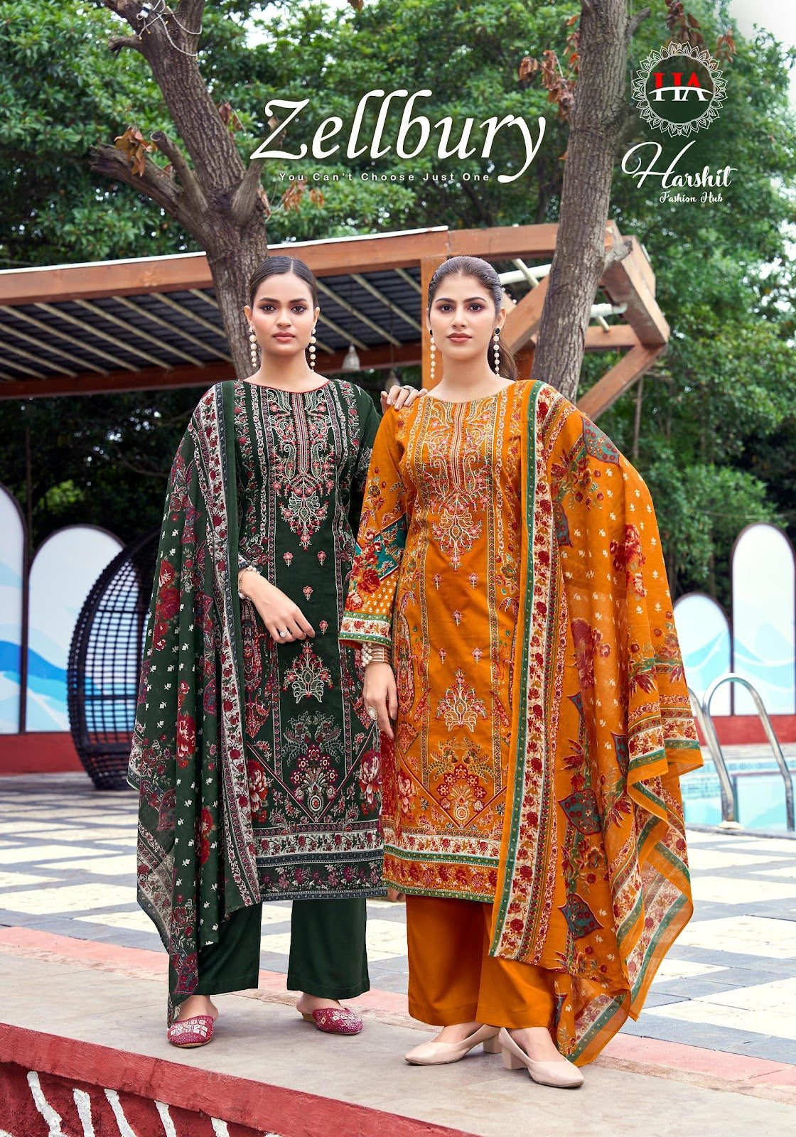 Zellbury Harshit Fashion Cambric Cotton Karachi Salwar Suits Manufacturer