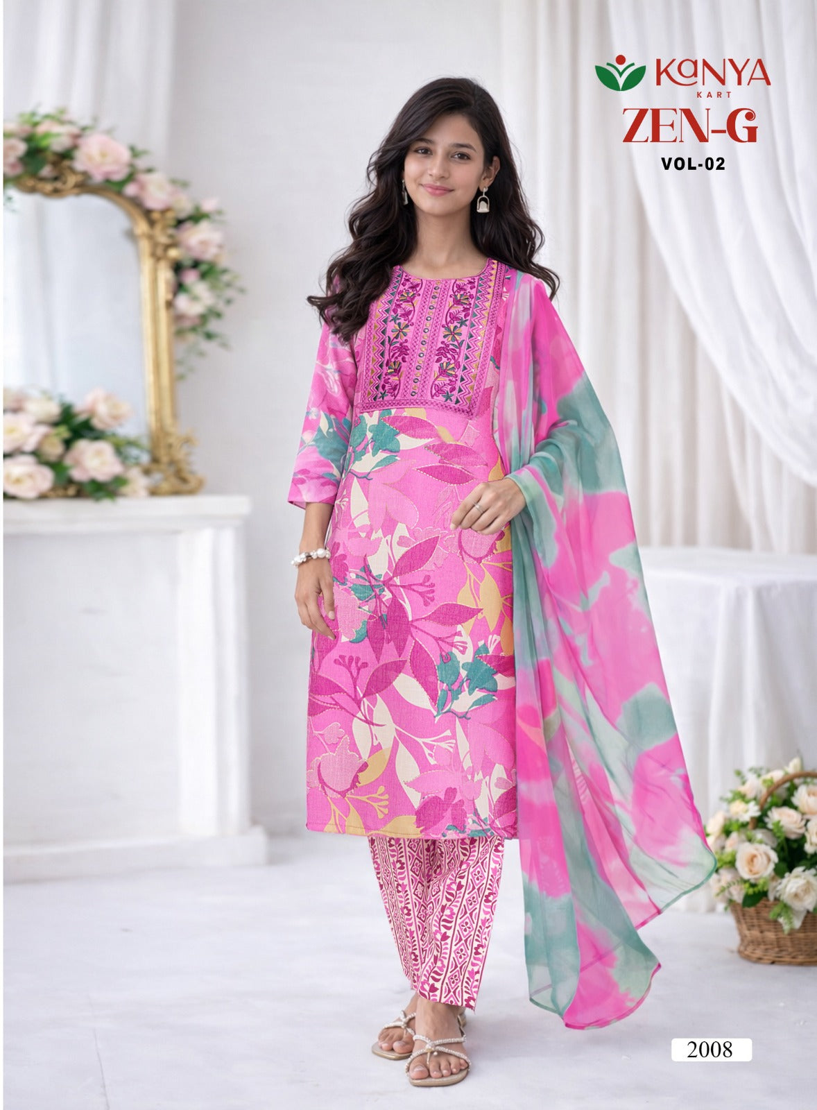 Zen G Vol 2 Kanya Kart Capsule Girls Readymade Pant Suits Exporter India