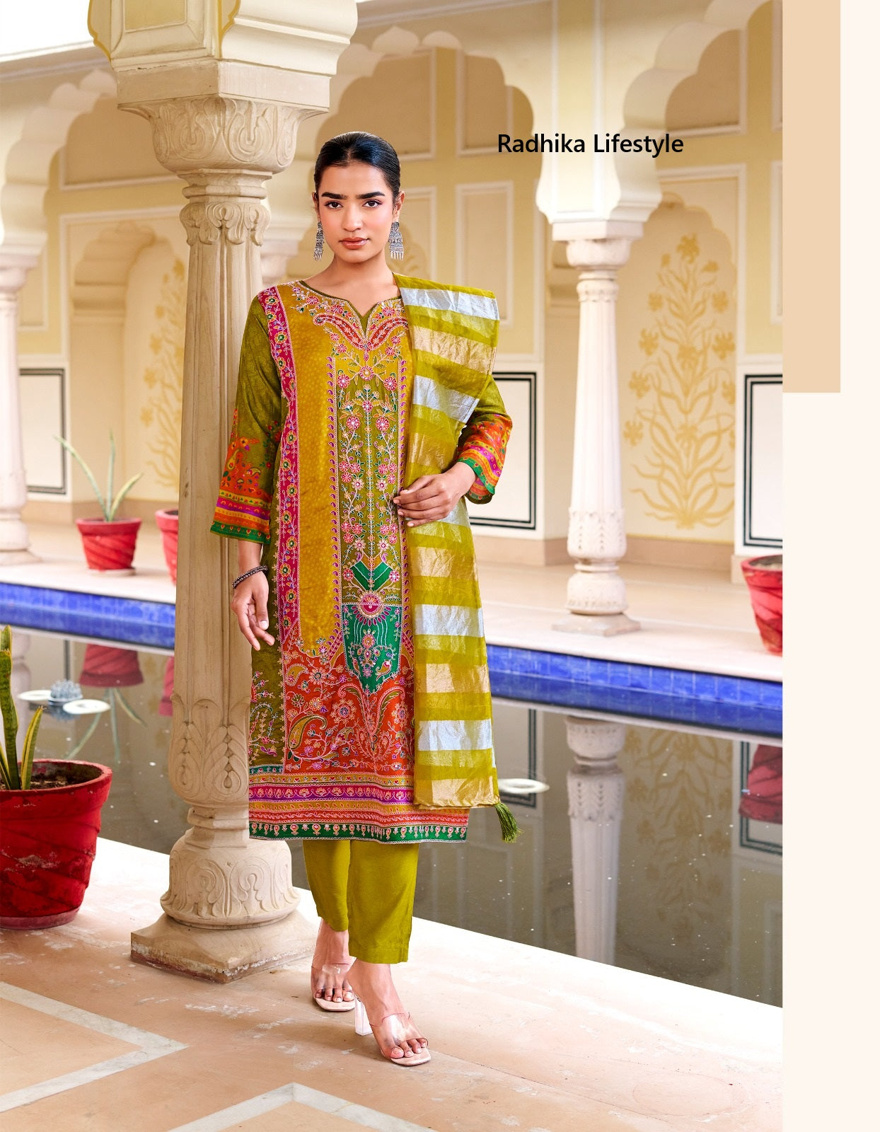 Ziana Vol 1 Radhika Lifestyle Dola Silk Karachi Readymade Suits Wholesale Price