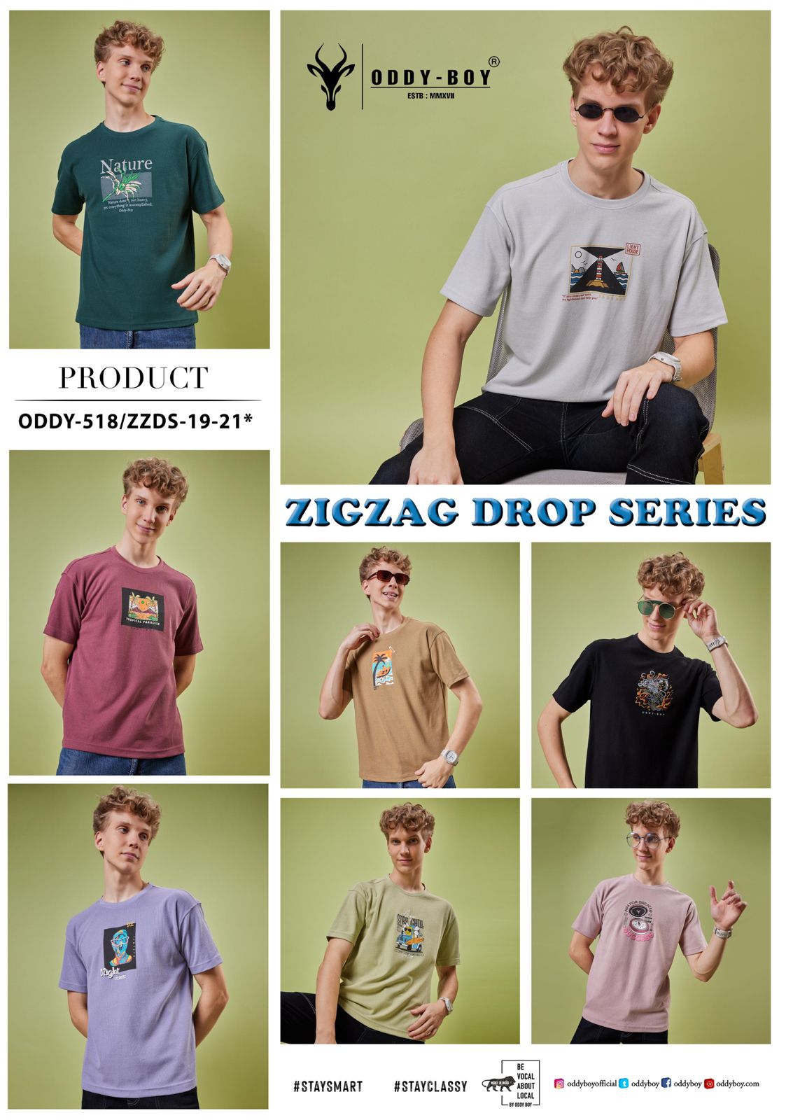 Zigzag Design 518 Oddy Boy Knit Mens Tshirts Manufacturer Gujarat