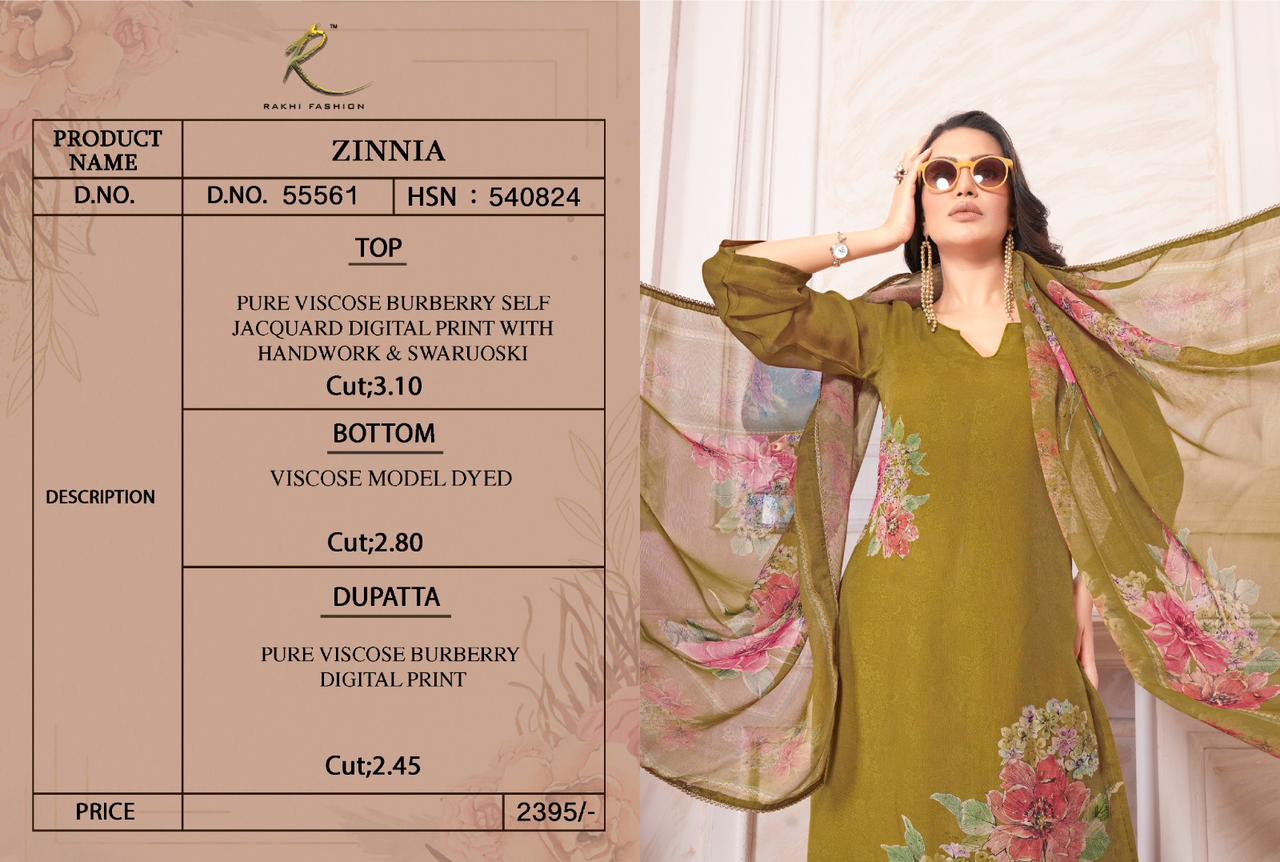 Zinnia Rakhi Fashion Pure Viscose Plazzo Style Suits Exporter India