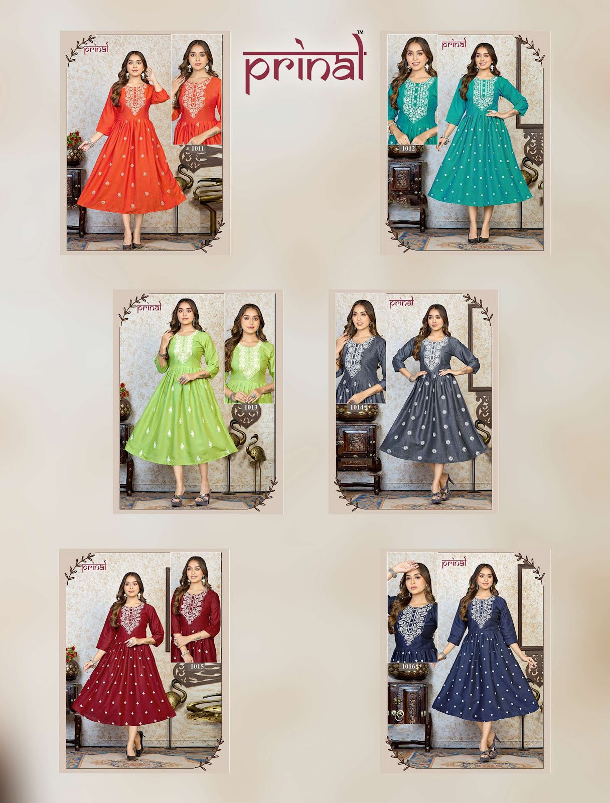 Zion 2 Prinal Two Tone Anarkali Kurtis Wholesale Price