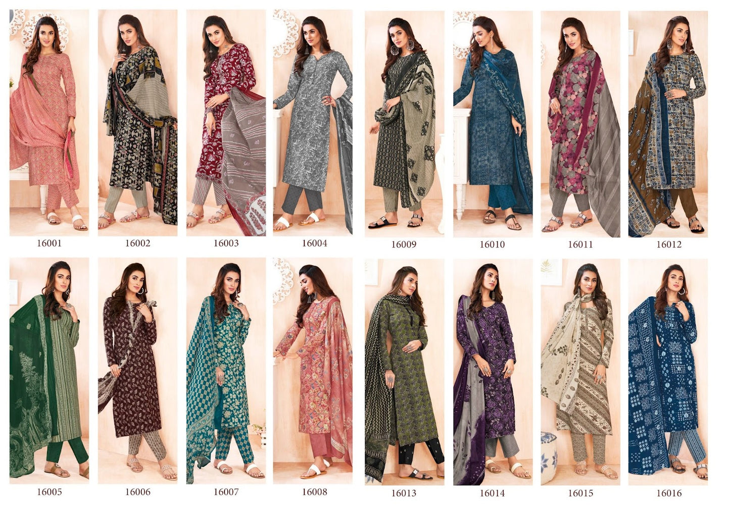 Zion Cotton Vol 16 Suryajyoti Pant Style Suits