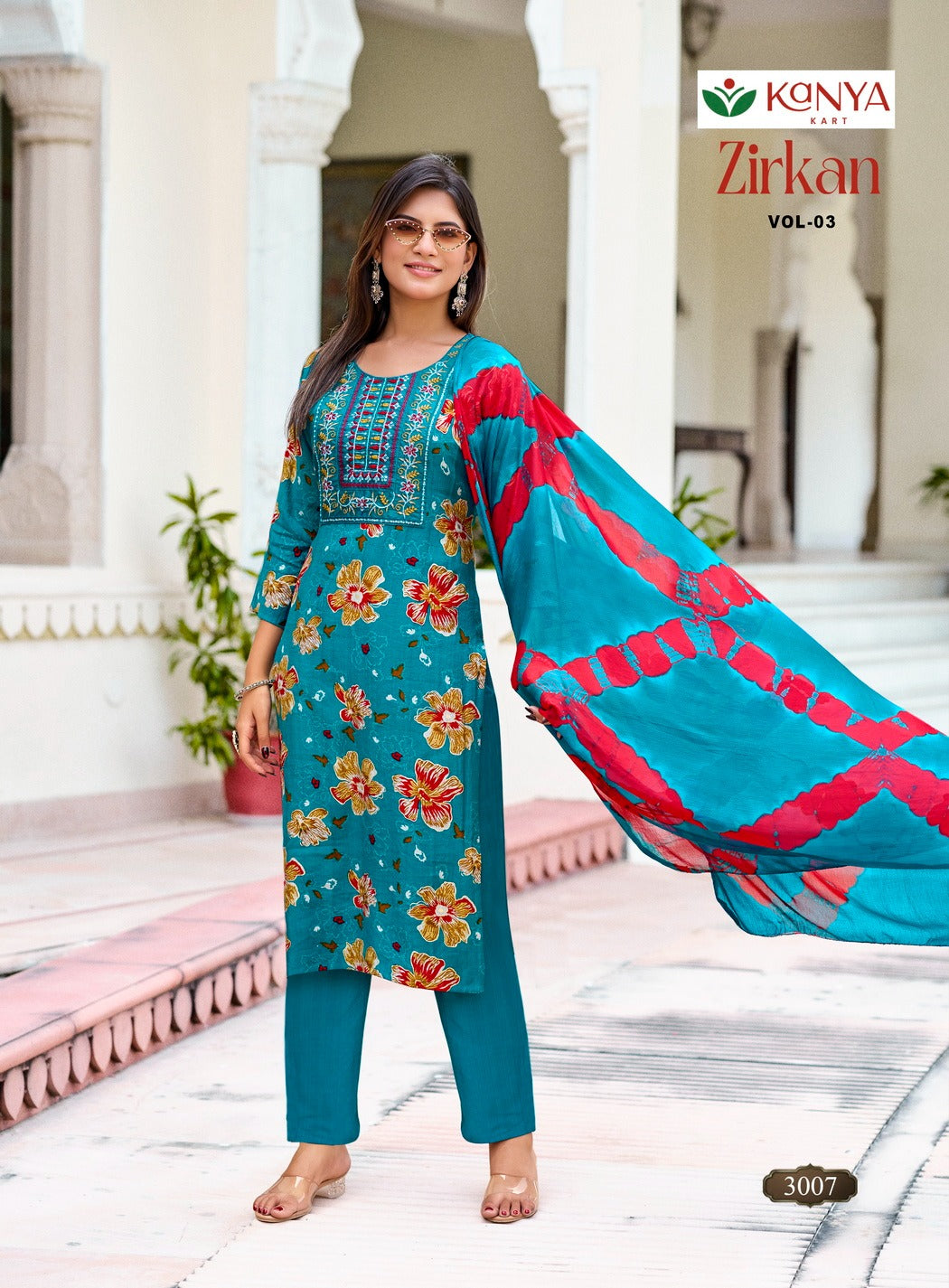Zirkan Vol 3 Kanya Kart Vertican Readymade Pant Style Suits Wholesaler India