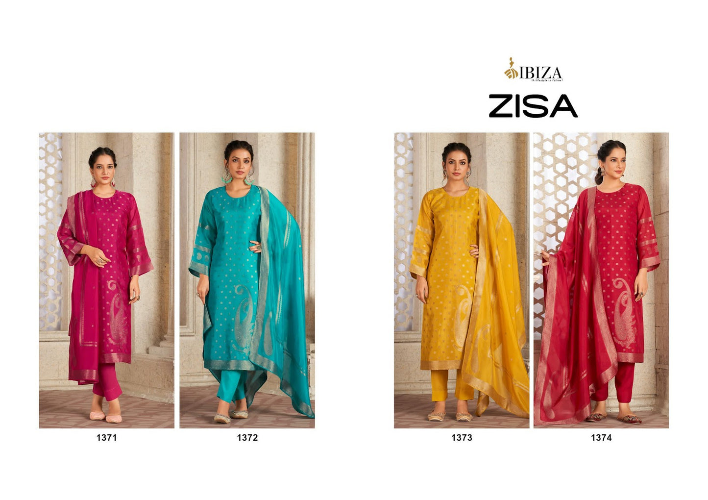Zisa Ibiza Banglori Silk Pant Style Suits Supplier