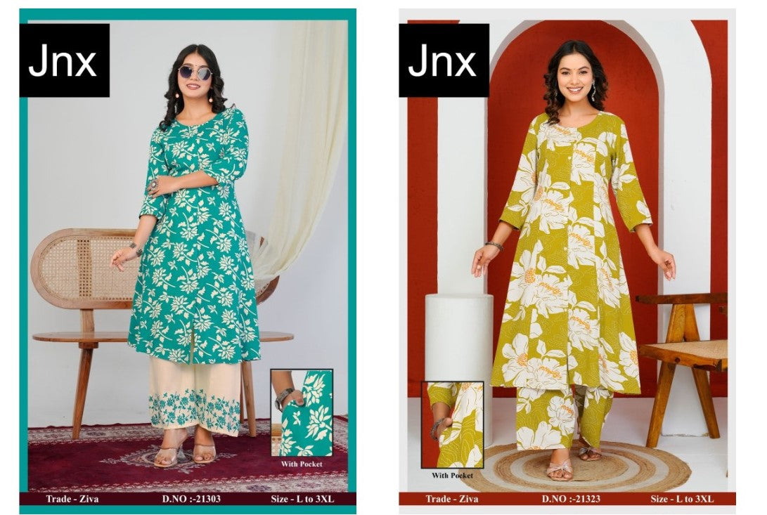 Ziva Jnx Rayon Kurti Plazzo Set Manufacturer