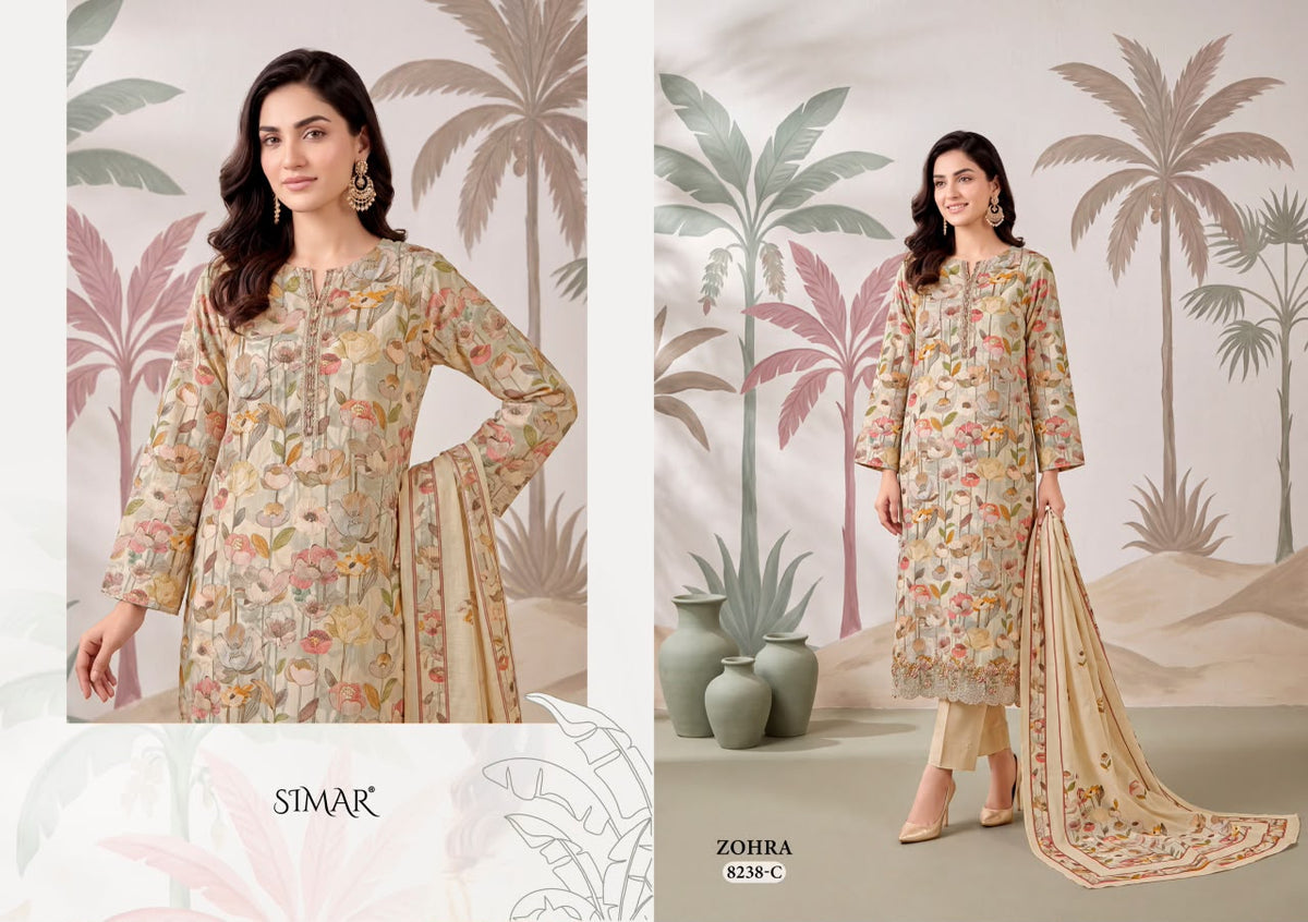 Zohra Simar Viscose Pashmina Suits Manufacturer