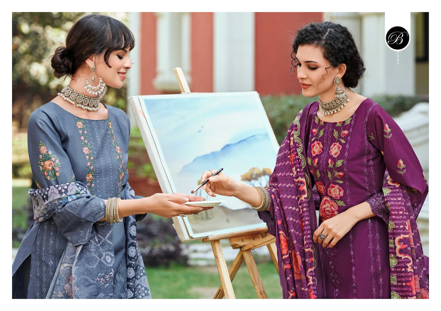 Zoya Belliza Designer Studio Cotton Lawn Karachi Salwar Suits Supplier India