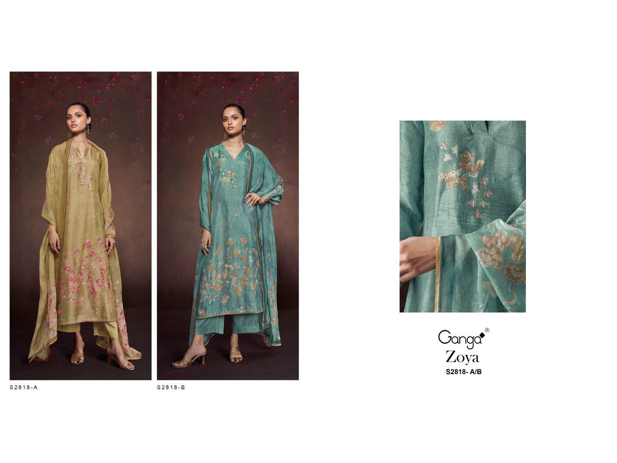 Zoya S2818 Ganga Salwar Suits Wholesale Price