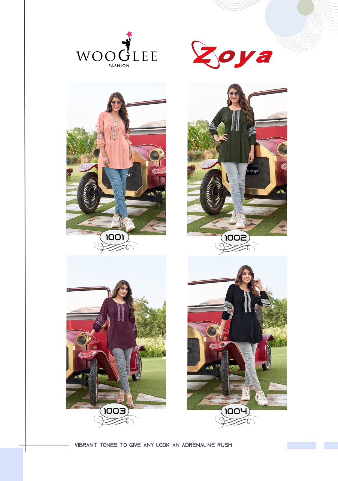 Zoya Wooglee Rayon Fancy Tops Exporter India