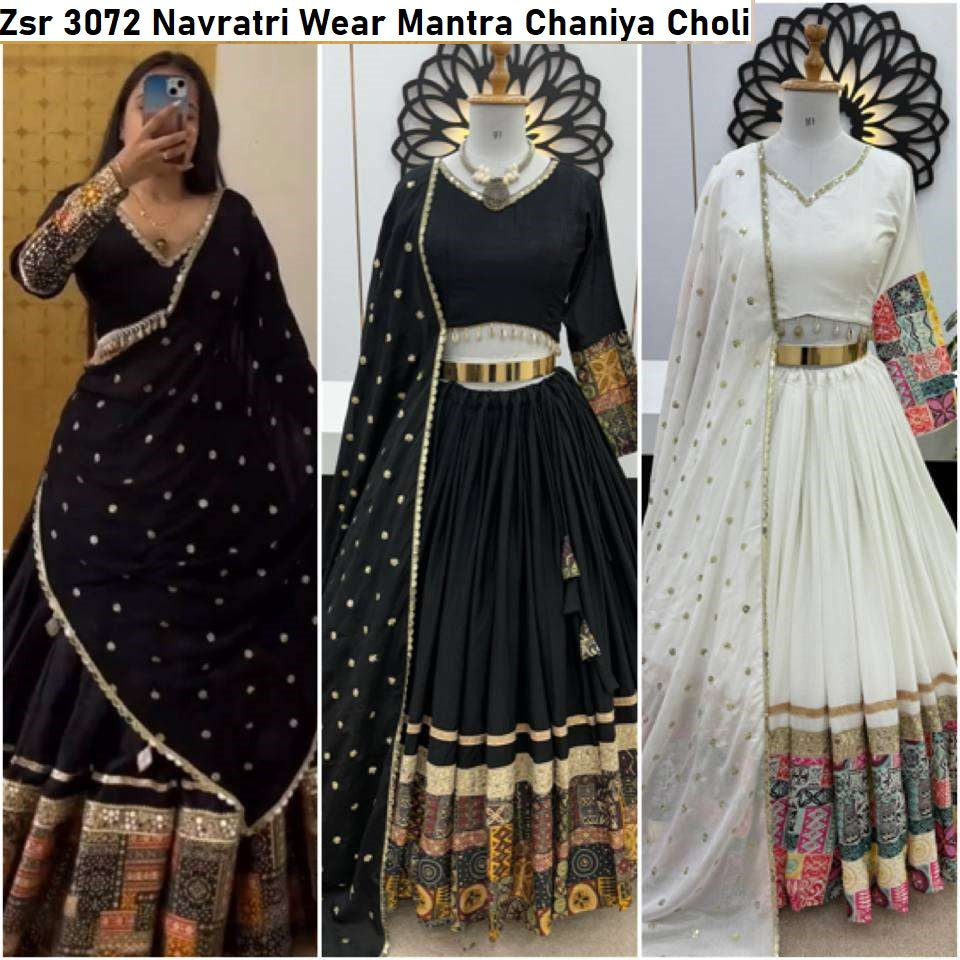 Zsr 3072 Navratri Wear Mantra Chinon Silk Chaniya Choli Supplier Ahmedabad