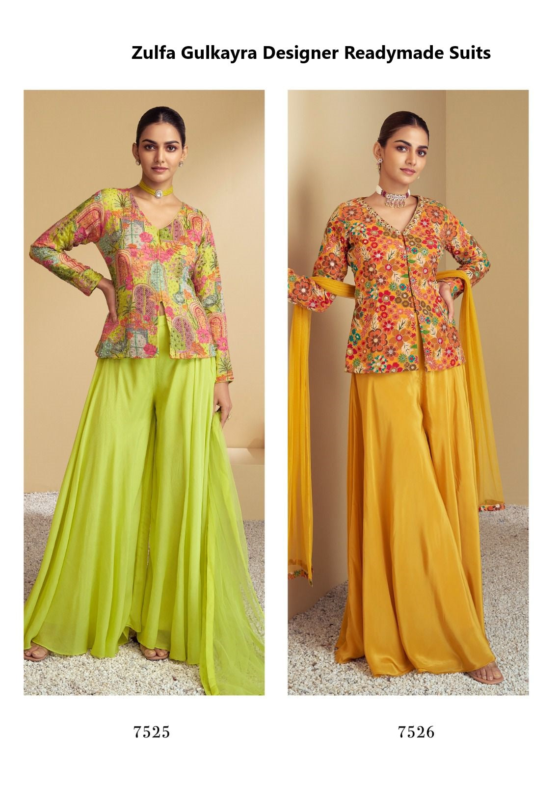 Zulfa Gulkayra Designer Chinon Readymade Suits Wholesaler Ahmedabad