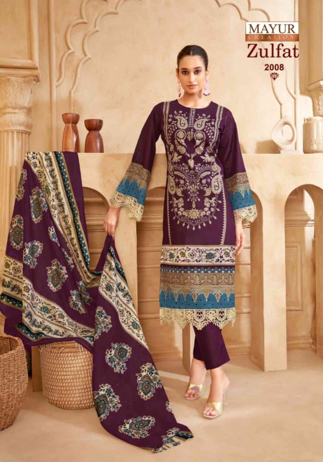 Zulfat Vol 2 Mayur Creation Cotton Karachi Salwar Suits Manufacturer Ahmedabad