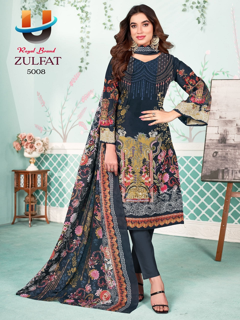 Zulfat Vol 5 Royal Brand Cotton Karachi Salwar Suits Exporter