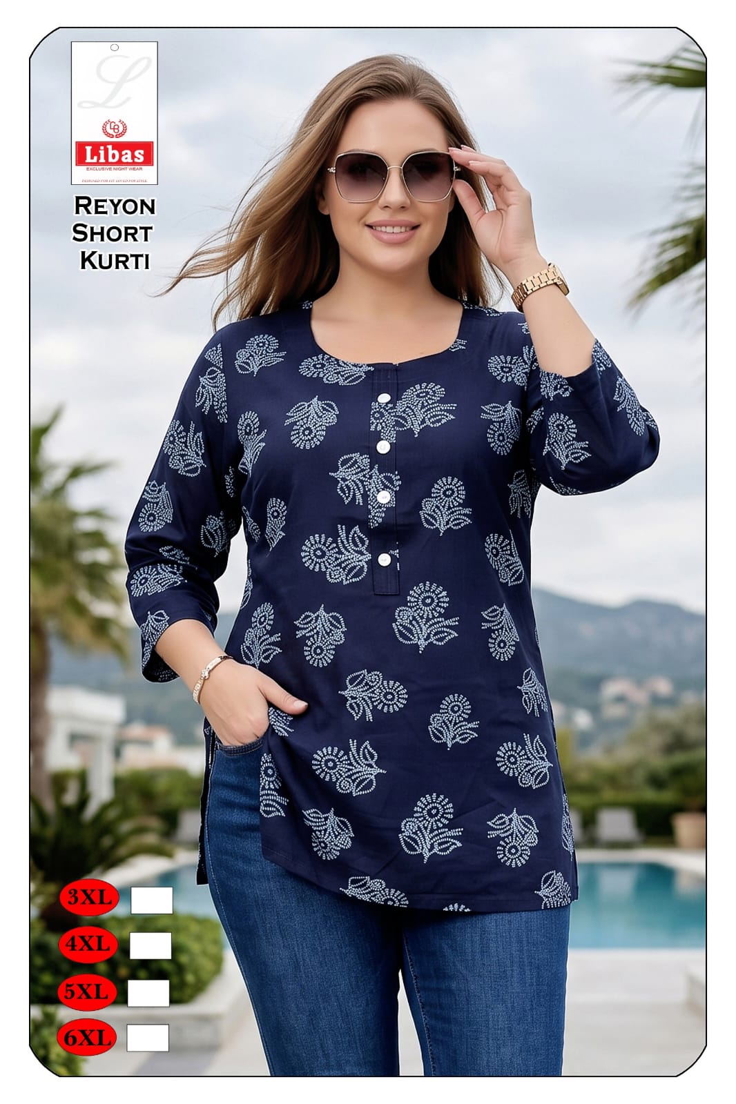 Zumbo Size 2306 Amiti Reyon Short Kurtis Wholesaler India