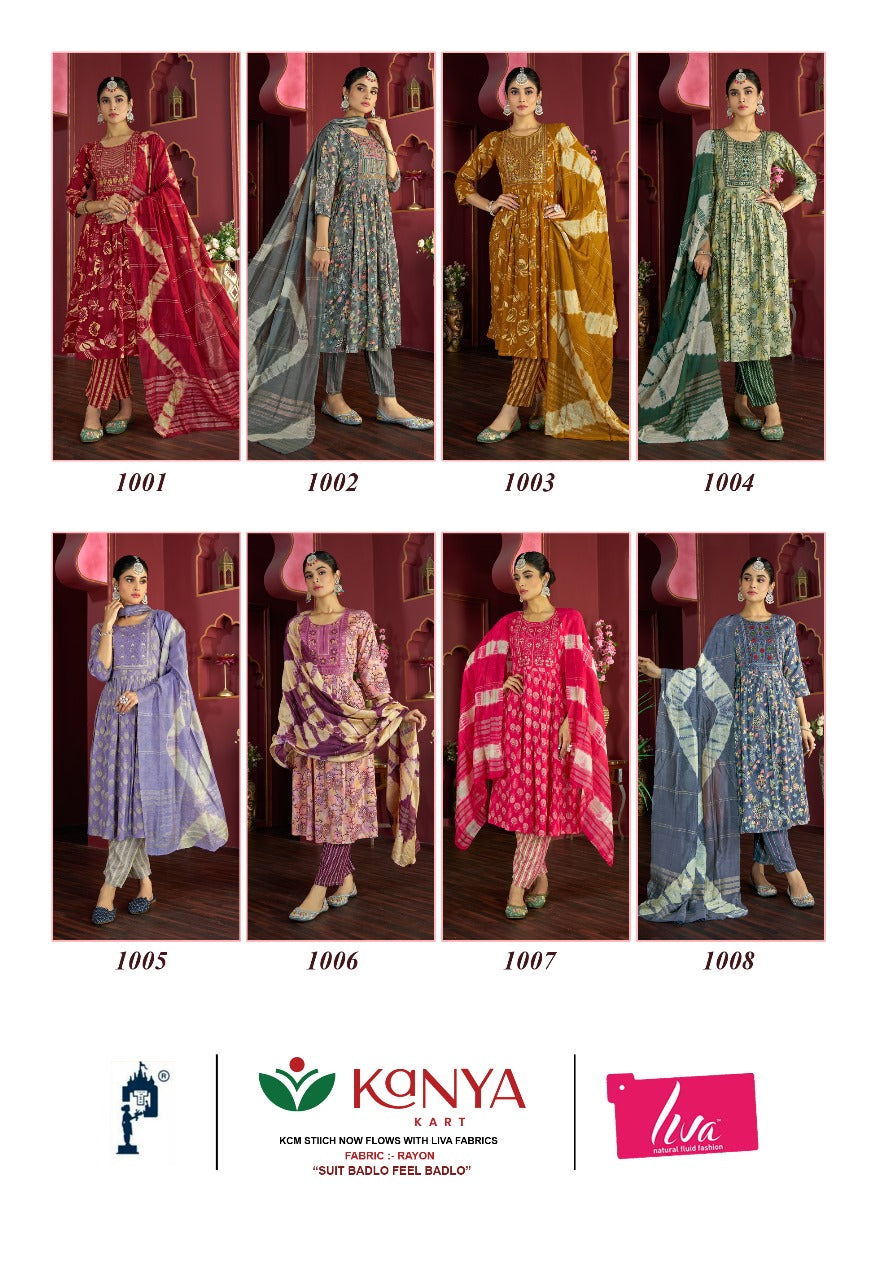 Zyra Vol 1 Kanya Kcm Liva Rayon Pant Style Suits Supplier Ahmedabad