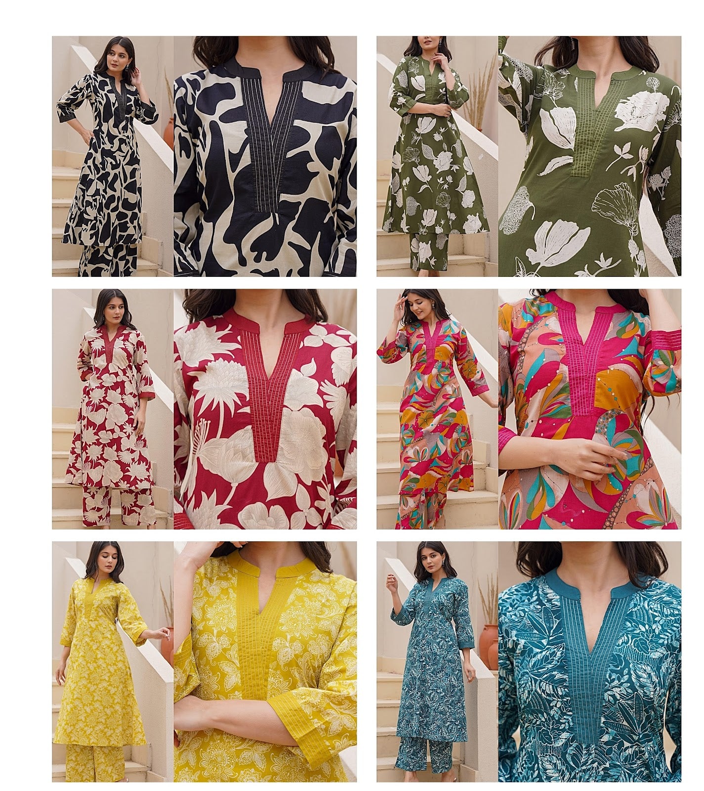 A Line Cotton 2025 Ffi Cambric Kurti Plazzo Set Wholesale Price