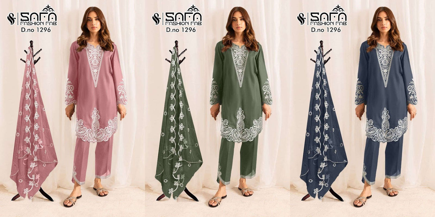 Design 1296 Safa Fashion Fab Soft Pakistani Readymade Suits Wholesale Price