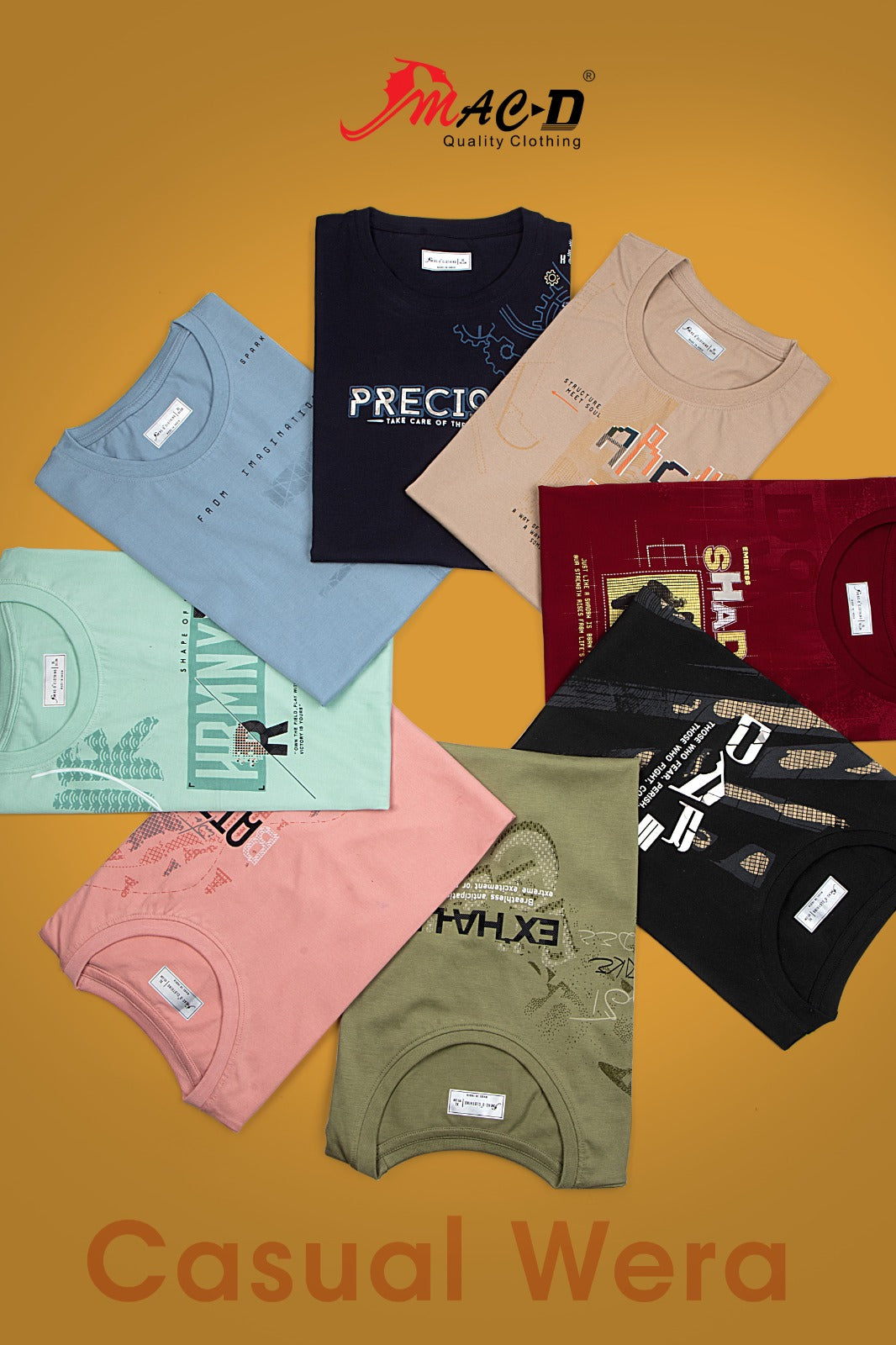 Lot No 5742 Mac D Cotton Mens Tshirts Supplier India