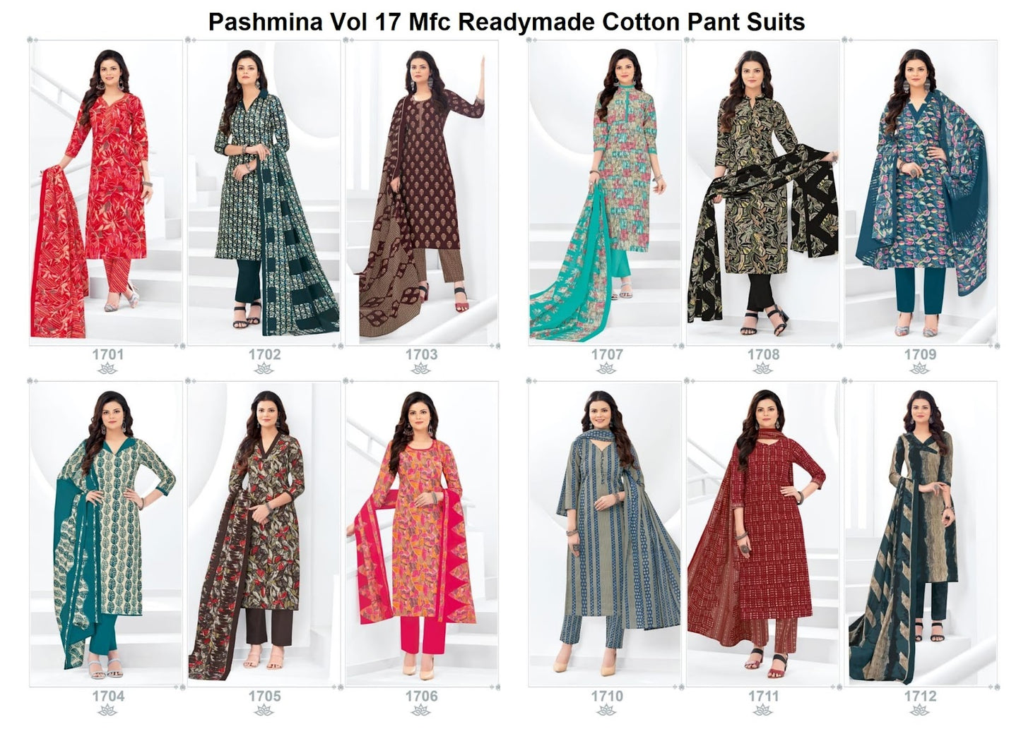 Pashmina Vol 17 Mfc Readymade Cotton Pant Suits Wholesale