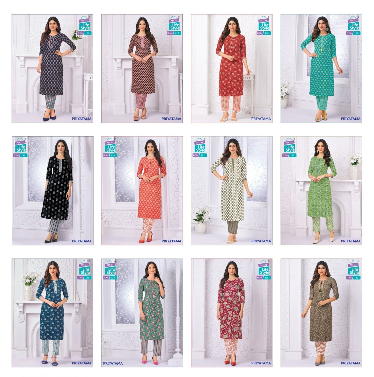 Priyatama 12-13 Mcm Lifestyle Cotton Knee Length Kurtis Exporter