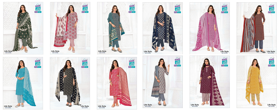 Vol 9 Mcm Lifestyle Cotton Readymade Pant Style Suits Supplier India