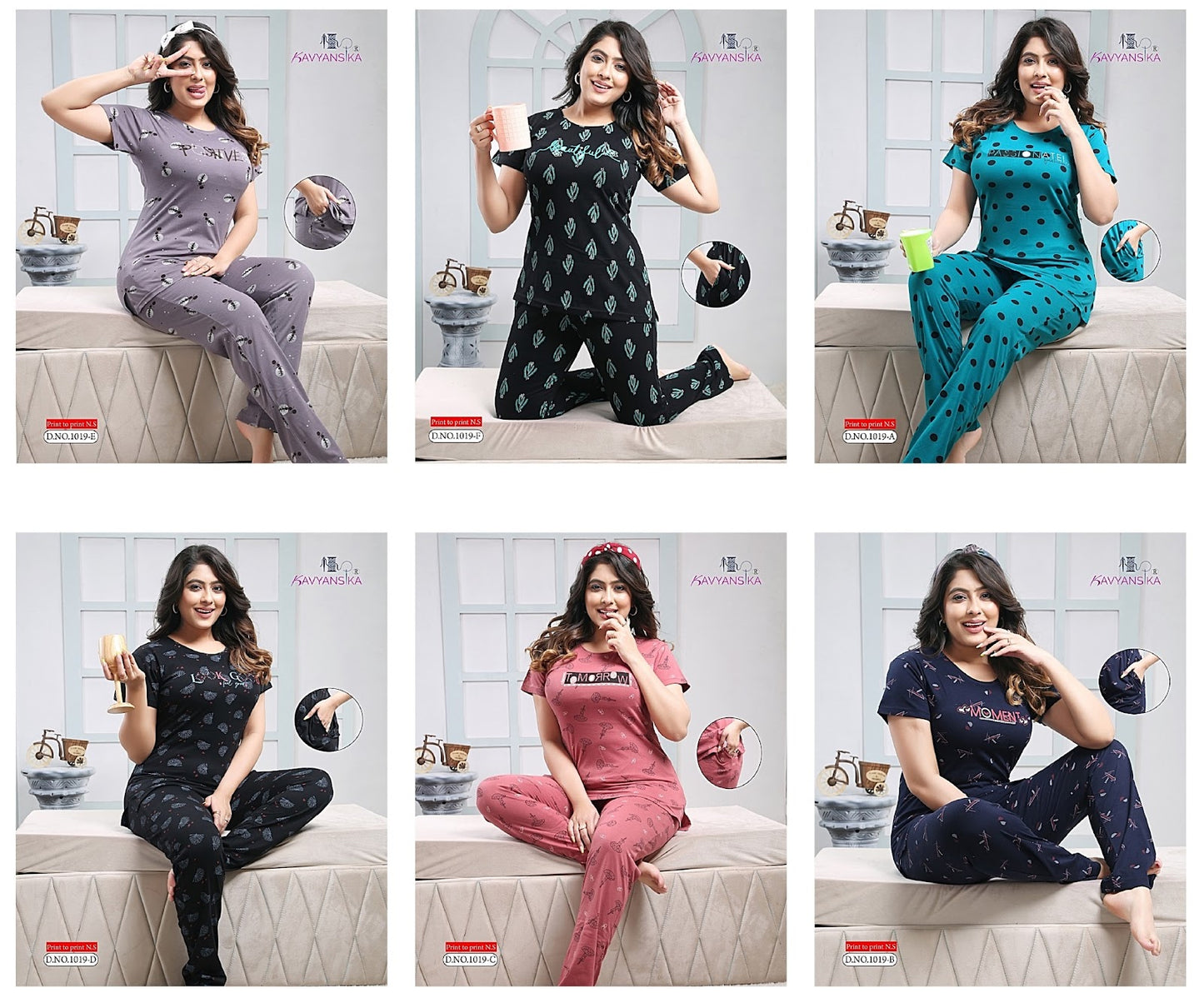 1019 Kavyansika Pyjama Night Suits