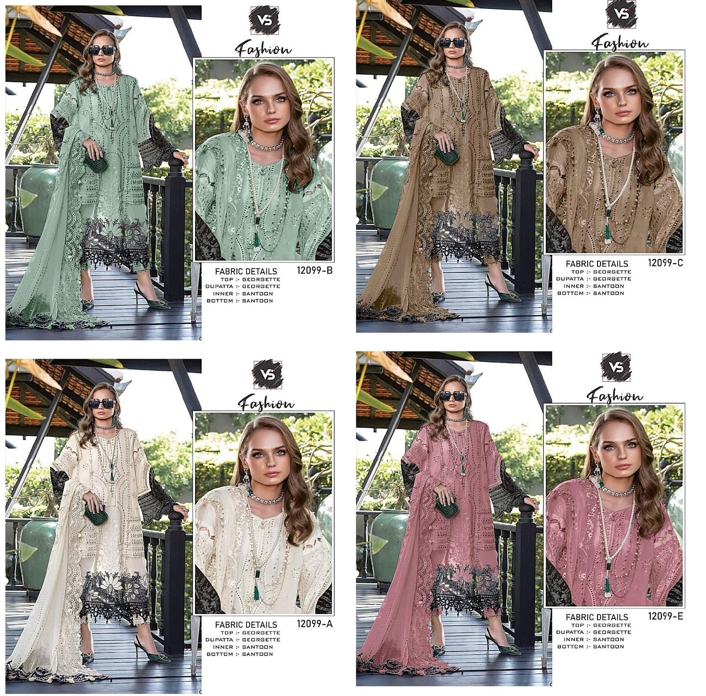 12099 Vs Fashion Georgette Pakistani Salwar Suits