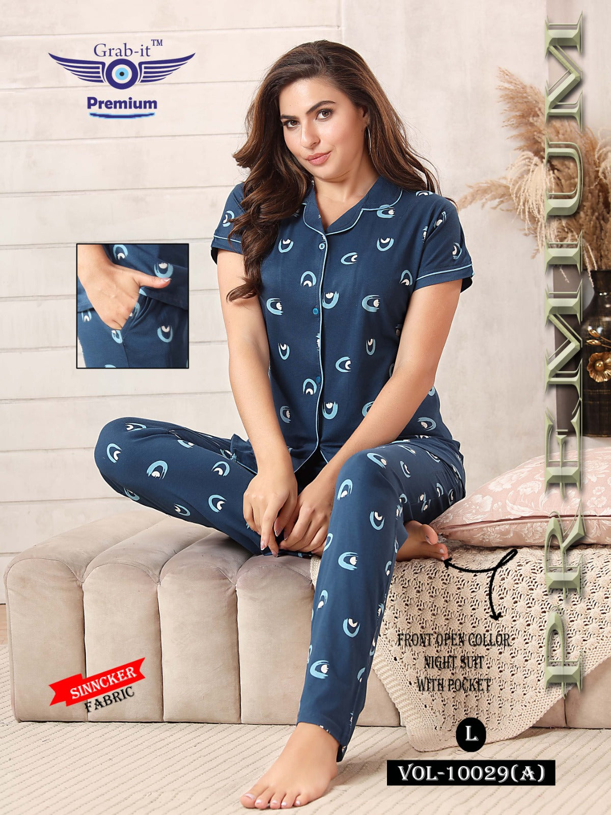 10029-A Grab It Sinker Collar Night Suits