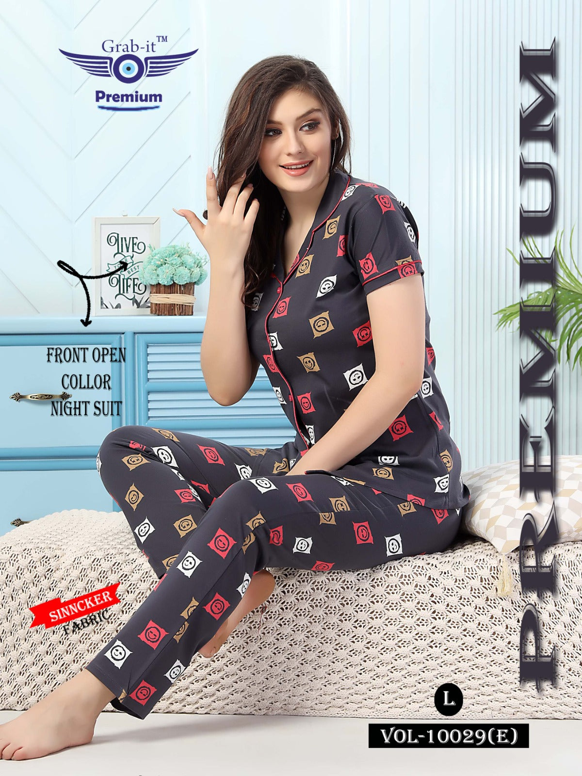 10029-E Grab It Sinker Collar Night Suits