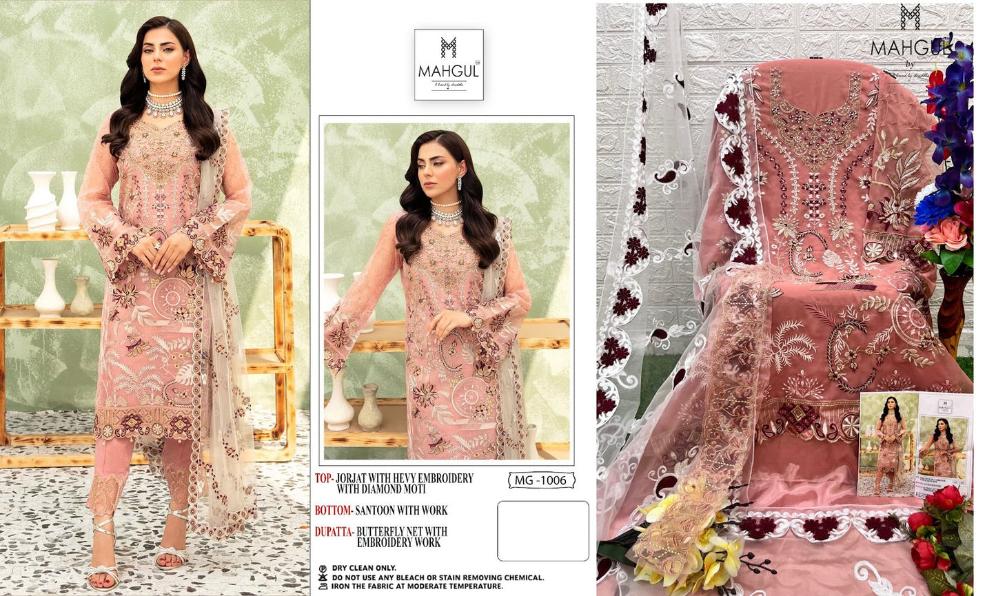 1006-1010 Mahgul Fox Georgette Pakistani Salwar Suits